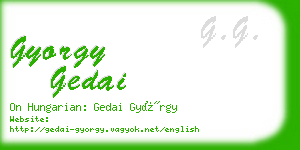 gyorgy gedai business card